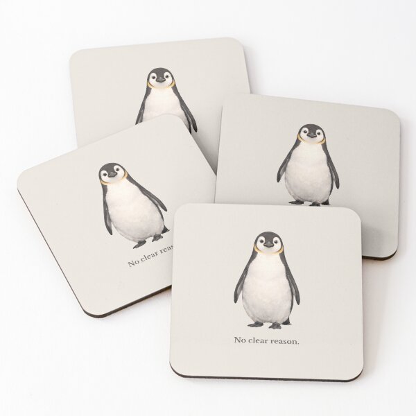 Item preview, No Clear Reason Penguin – Minimalist Illustration designed and sold by Ombrya.