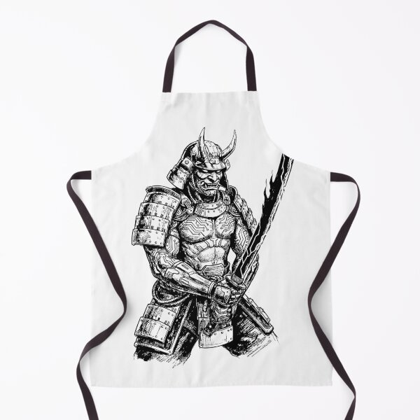 Item preview, Cyber Samurai Horned Warrior - Japanese Cyberpunk Oni designed and sold by bapupa.