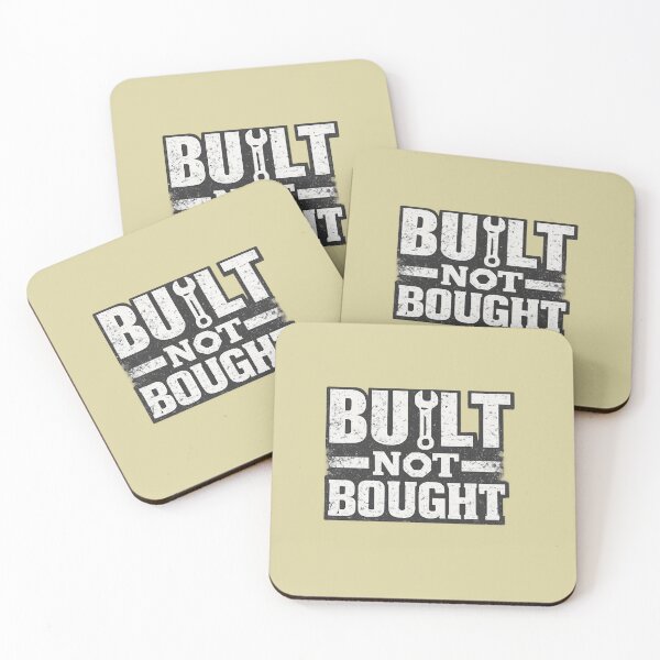 Item preview, Built Not Bought – Custom Garage Mechanic Car Enthusiast Design designed and sold by MUKUND FASHION DESIGN.