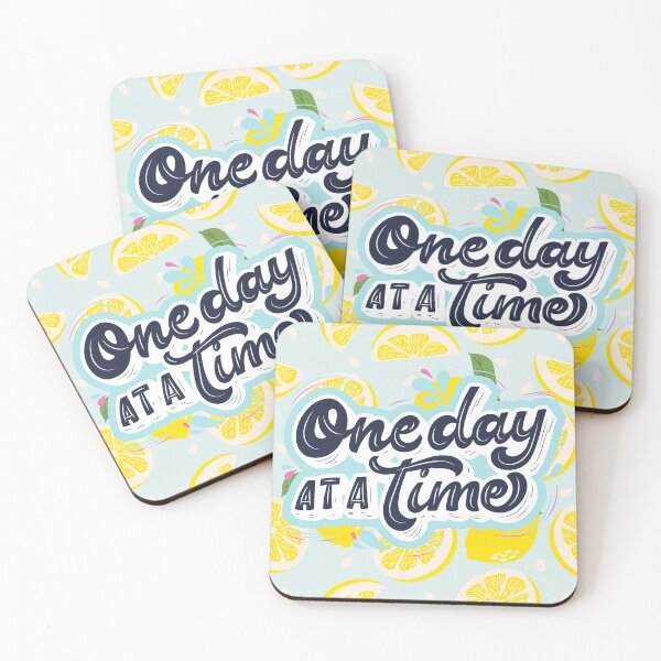 Item preview, One Day at a Time Lemon Slice Aesthetic – Calm Positive Quote Design designed and sold by Cuddle Cloud Creations .
