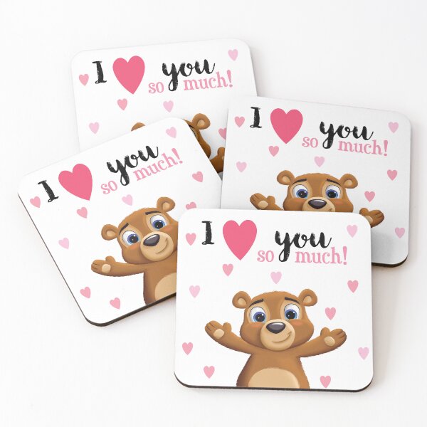 Item preview, Cute Teddy Bear Hug Love You So Much designed and sold by Tom Illustrations.