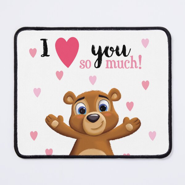 Item preview, Cute Teddy Bear Hug Love You So Much designed and sold by Tom Illustrations.