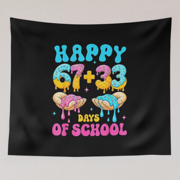 Item preview, HAPPY 67+33 DAYS OF SCHOOL Six Seven Funny Numbers Meme designed and sold by gladysenglish.