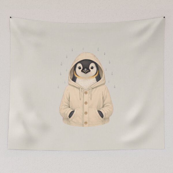Item preview, Quiet Penguin in Raincoat designed and sold by Ombrya.