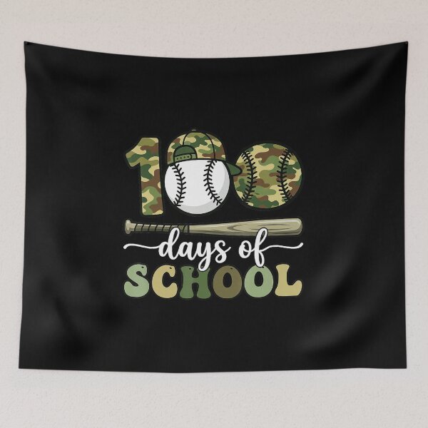 Item preview, 100 days of school Baseball Camo Graphic designed and sold by miaa-artistshop.