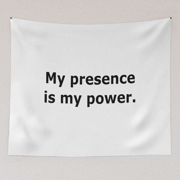 Item preview, My Presence Is My Power Quiet Confidence Quote 4500px Mug designed and sold by Mikidesign1988.
