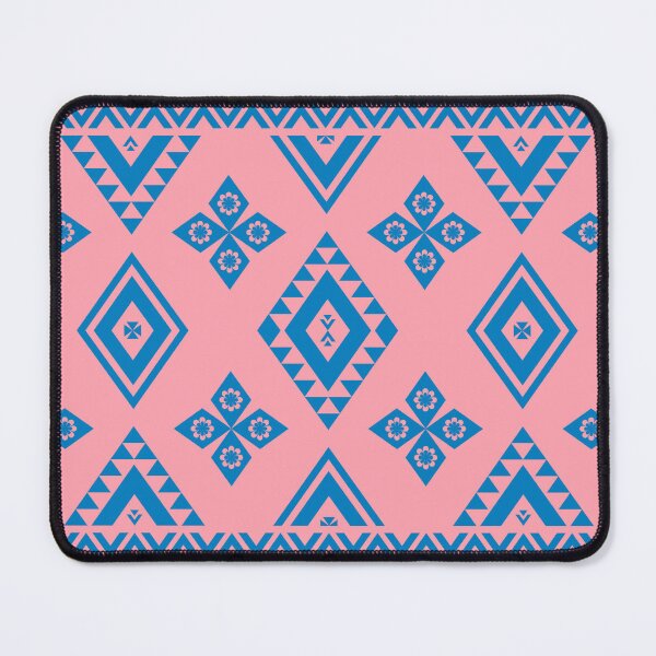 Item preview, Native Indian patterns and floral shapes in pink and blue. designed and sold by Nengsang.