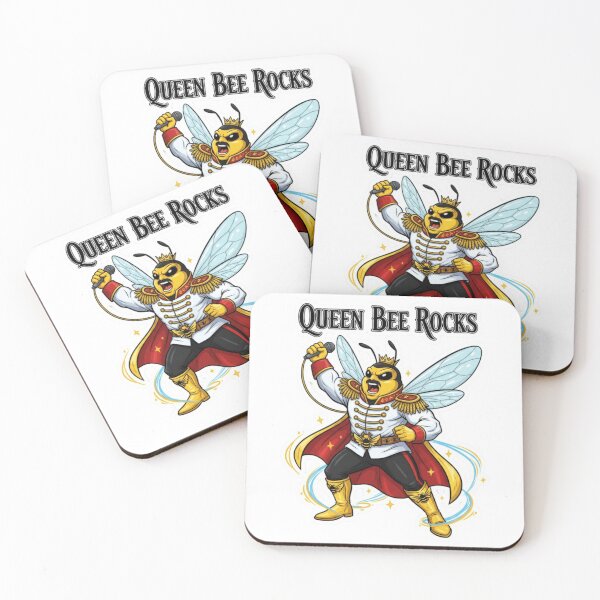 Item preview, Queen Bee Rocks – Royal Rock Band Parody Sticker designed and sold by Imaginarium of Chaos falcon88 .
