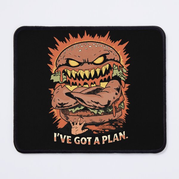 Item preview, Evil Burger Comic Art – “I’ve Got a Plan” Funny Food Horror Illustration designed and sold by Popstudio85.