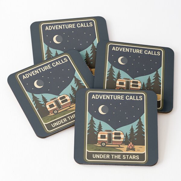 Item preview, Adventure Calls Under The Stars - Vintage Camper designed and sold by xofi.
