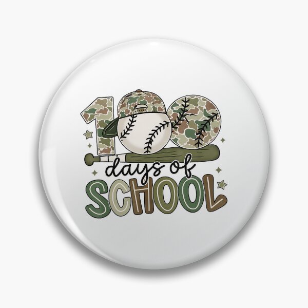Item preview, 100 days of SCHOOL Baseball Camo Celebration Graphic designed and sold by miaa-artistshop.