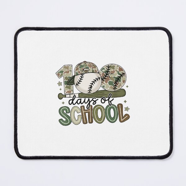 Item preview, 100 days of SCHOOL Baseball Camo Celebration Graphic designed and sold by miaa-artistshop.