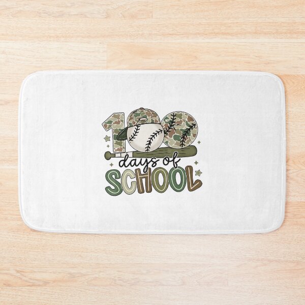 Item preview, 100 days of SCHOOL Baseball Camo Celebration Graphic designed and sold by miaa-artistshop.