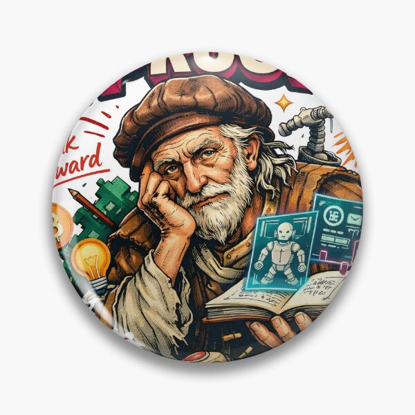 Artikelvorschau, Progress Over Proof Renaissance Inventor Wall Art - Vintage Da Vinci Style AI Future Technology & Entrepreneur Motivation - Retro Tech Evolution Poster for Home Office Decor entworfen und verkauft von Vivaan Studio.