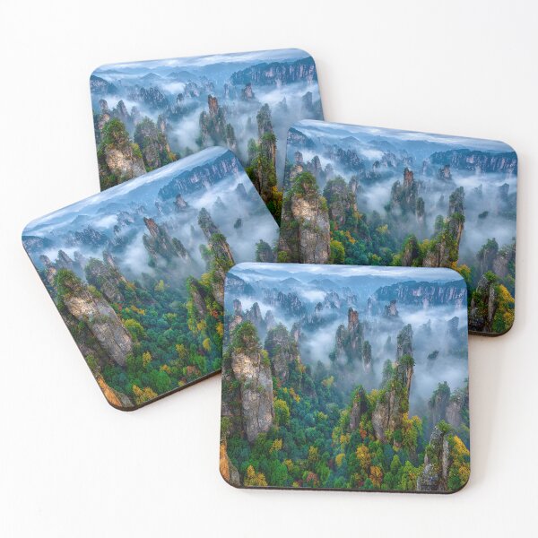 Item preview, Majestic Peaks and Lush Greenery in Misty Mountains designed and sold by Artessie.
