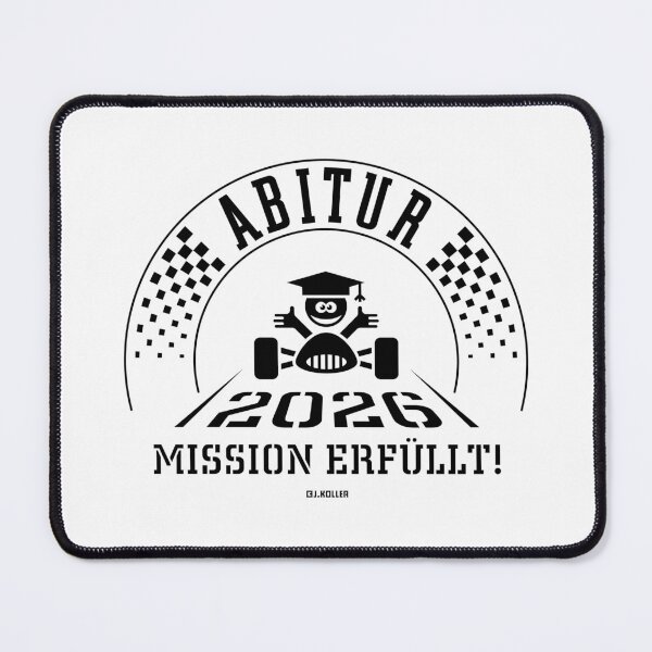 Item preview, Graduation 2026 – Mission Accomplished! (School graduation / Finish line / Blackout) designed and sold by Roderix.