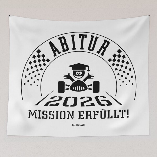 Item preview, Graduation 2026 – Mission Accomplished! (School graduation / Finish line / Blackout) designed and sold by Roderix.