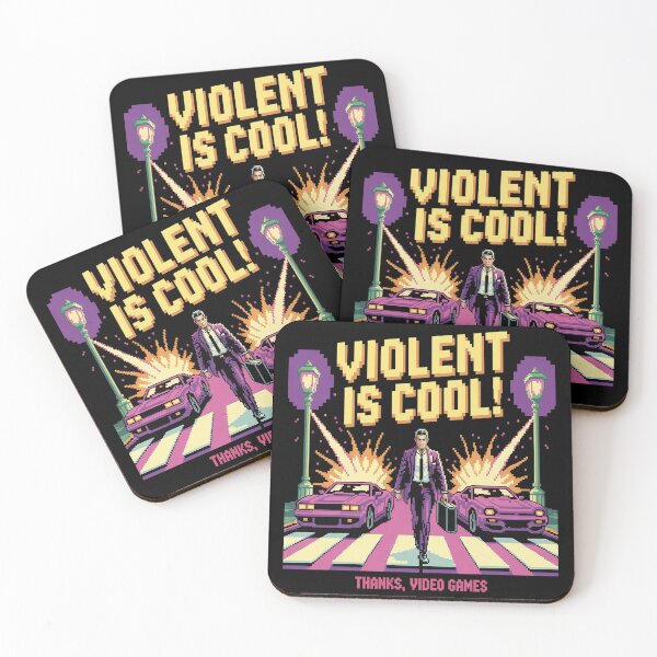 Item preview, Violence Is Cool! Thanks, Video Games designed and sold by HaiharryCartoon.