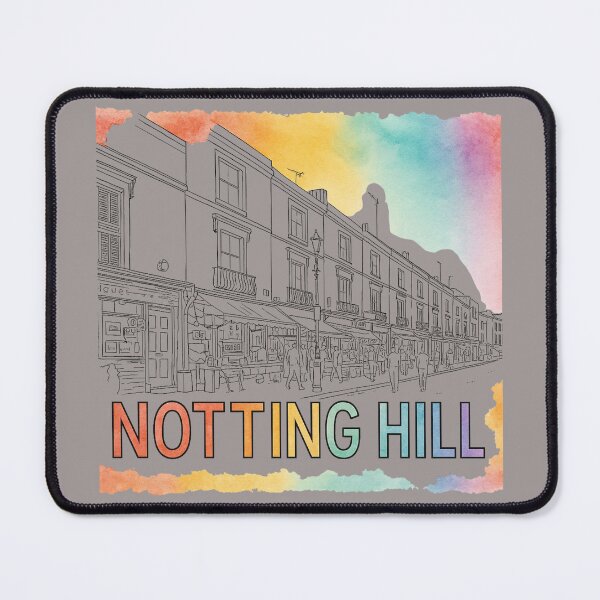 Item preview, Notting Hill London – Colorful Street Typography Art designed and sold by IsyLaneDesign.