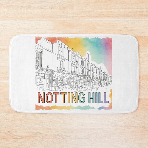 Item preview, Notting Hill London – Colorful Street Typography Art designed and sold by IsyLaneDesign.