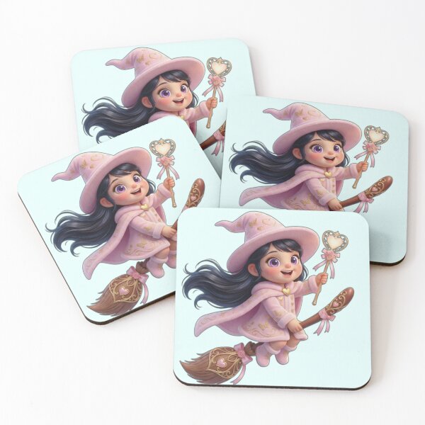 Item preview, Happy Baby Witch Flying on Magic Broom designed and sold by PixMoody.
