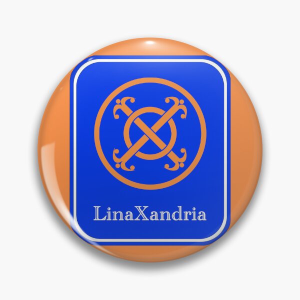Item preview, LinaXandria - Logo, w. name, Orange background designed and sold by LinaXandria.