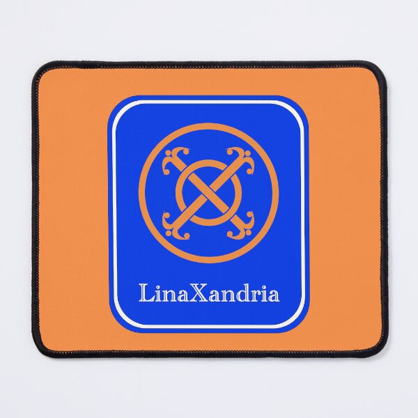 Item preview, LinaXandria - Logo, w. name, Orange background designed and sold by LinaXandria.