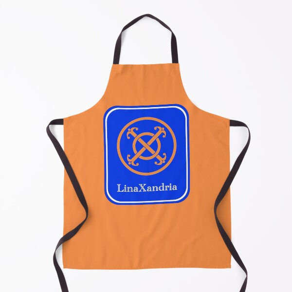 Item preview, LinaXandria - Logo, w. name, Orange background designed and sold by LinaXandria.