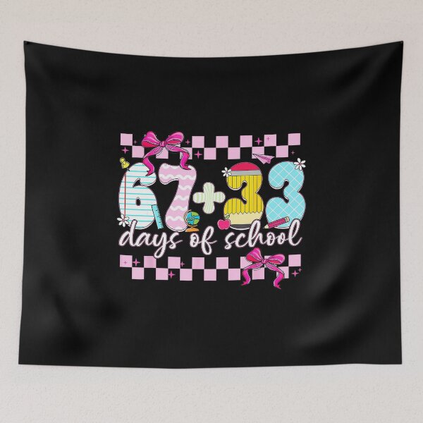 Item preview, 67 + 33 days of school Six Seven Cute Coquette Numbers designed and sold by gladysenglish.