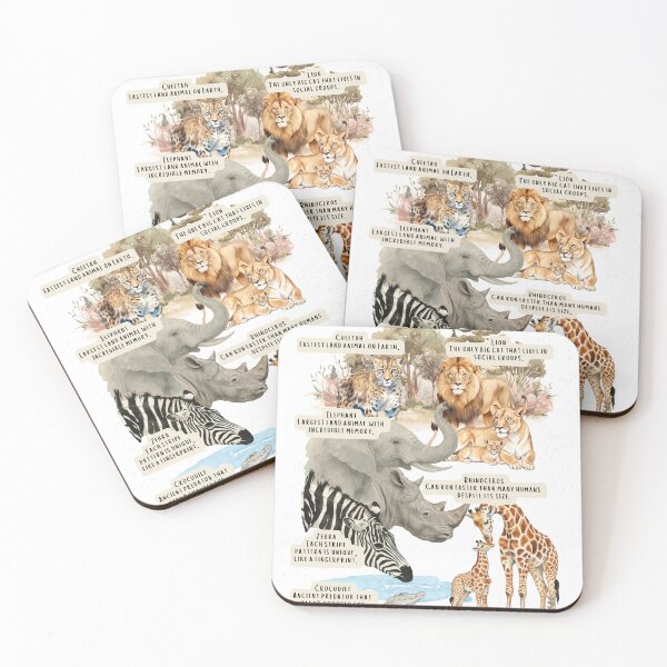 Item preview, Safari Animals Retro | Vintage 90s African Wildlife Field Guide Graphic  designed and sold by KiTiStudio.