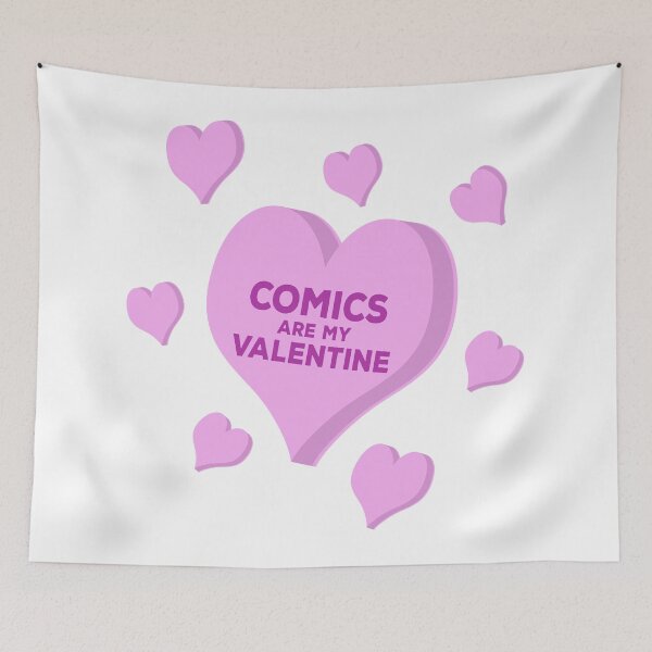 Item preview, "Comics Are My Valentine" Candy Heart Logo designed and sold by CenturyComics.
