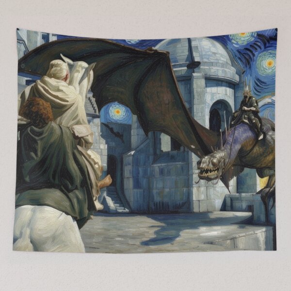 Item preview, Starry Encounter - Gandalf and the Witch King designed and sold by VanGeek90.