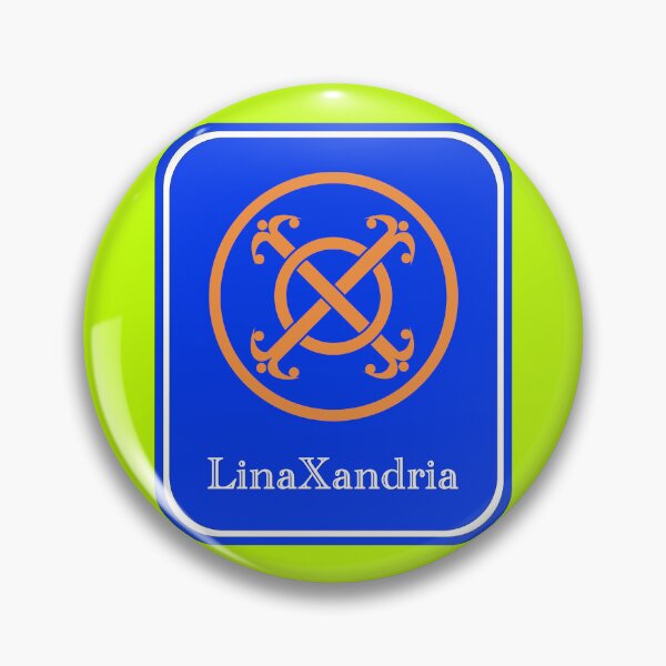Item preview, LinaXandria - Logo, w. name, Lime background designed and sold by LinaXandria.
