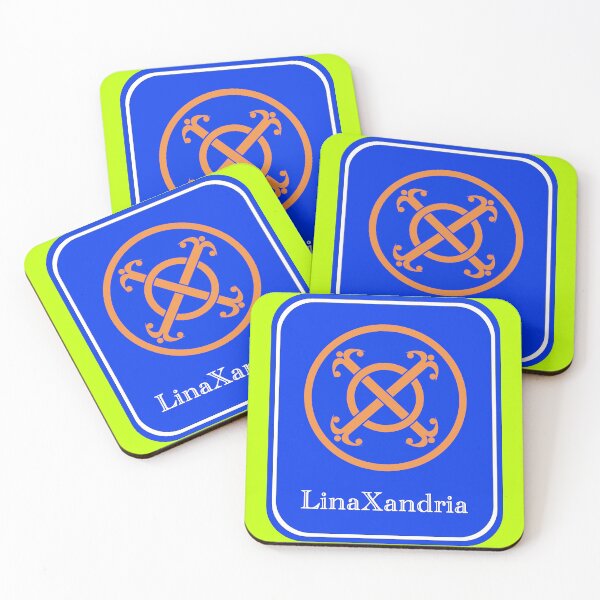 Item preview, LinaXandria - Logo, w. name, Lime background designed and sold by LinaXandria.
