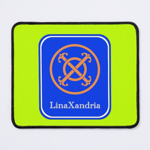 Item preview, LinaXandria - Logo, w. name, Lime background designed and sold by LinaXandria.
