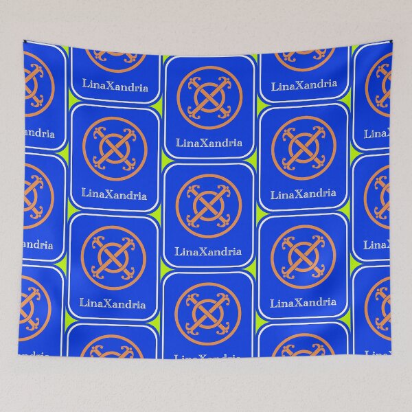 Item preview, LinaXandria - Logo, w. name, Lime background designed and sold by LinaXandria.