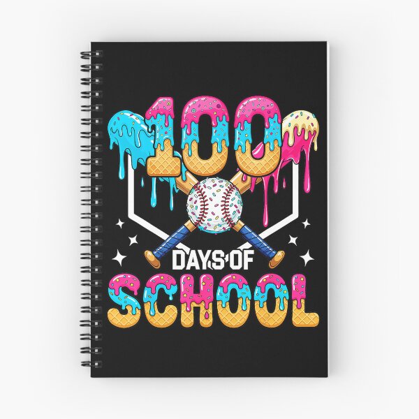 Item preview, 100 DAYS OF SCHOOL Baseball Ice Cream Drip Graphic designed and sold by miaa-artistshop.