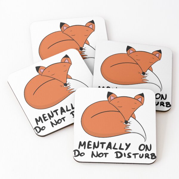 Item preview, Mentally On Do Not Disturb Cute Sleeping Fox designed and sold by DesignFreakArt.