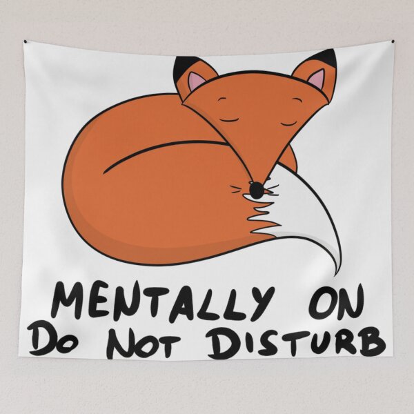 Item preview, Mentally On Do Not Disturb Cute Sleeping Fox designed and sold by DesignFreakArt.