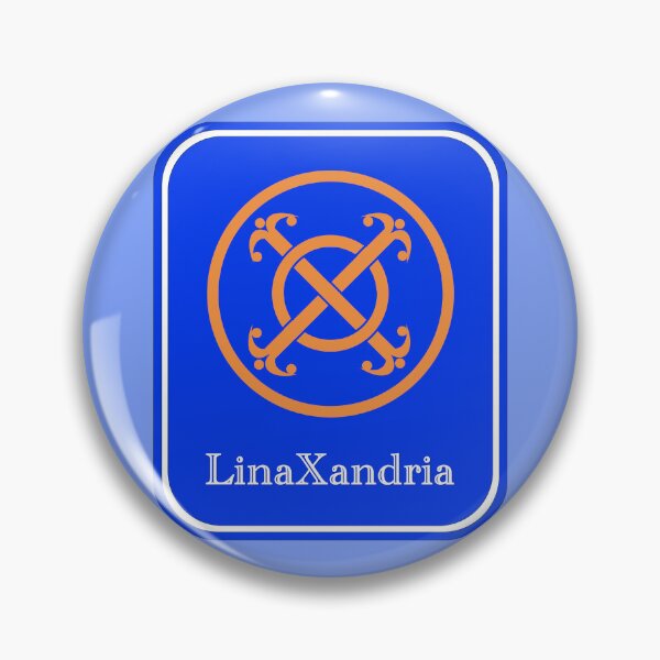 Item preview, LinaXandria - Logo, w. name, Light Blue background designed and sold by LinaXandria.