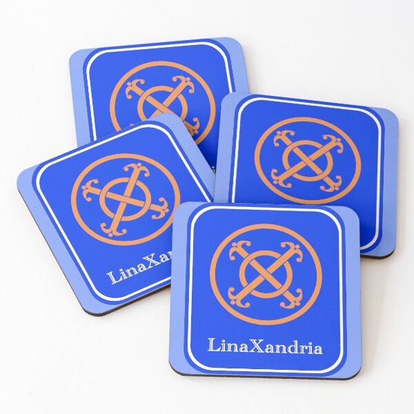 Item preview, LinaXandria - Logo, w. name, Light Blue background designed and sold by LinaXandria.