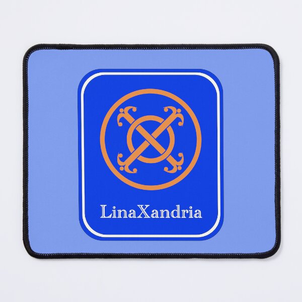 Item preview, LinaXandria - Logo, w. name, Light Blue background designed and sold by LinaXandria.