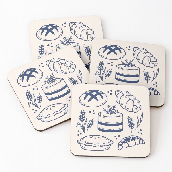 Item preview, Bakery Illustration  - Bread & Pastries Print Canvas designed and sold by MakitoDesign.