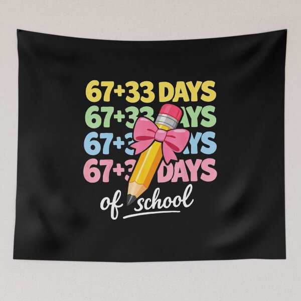 Item preview, 67+33 DAYS of school Six Seven Coquette Numbers Design designed and sold by gladysenglish.