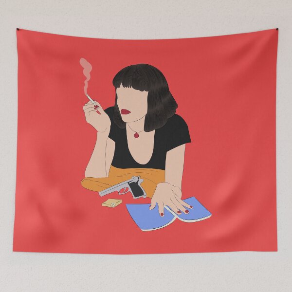 Item preview, Ilustración de Pulp Fiction de Mia Wallace designed and sold by Still Silhouette.