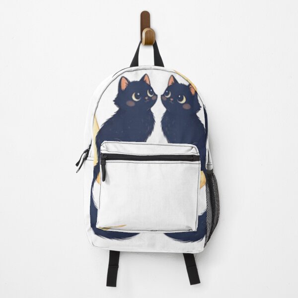 Item preview, Moonlight Cat Couple Valentine | Cute Celestial Kitten Art designed and sold by Rosuma Designs.