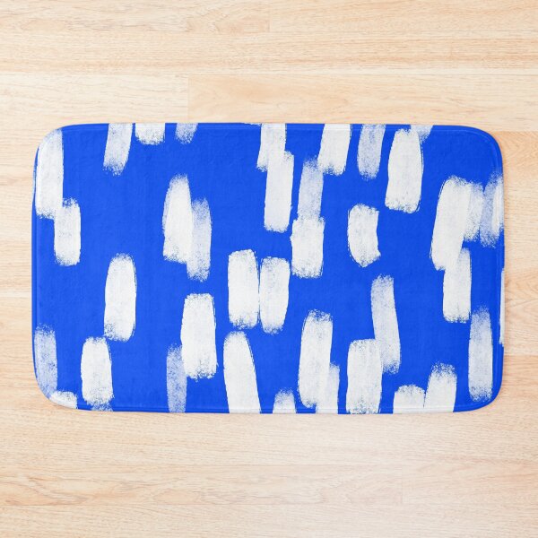 Item preview, Blue with White Brush Stroke Spots designed and sold by OneThreeSix.