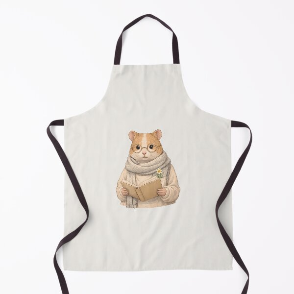 Item preview, Quiet Hamster with Book Illustration designed and sold by Ombrya.