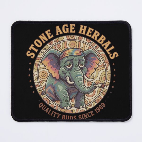 Item preview, Vintage Retro Stoned Elephant - Psychedelic 70s Aesthetic Logo designed and sold by TSE DESIGN.