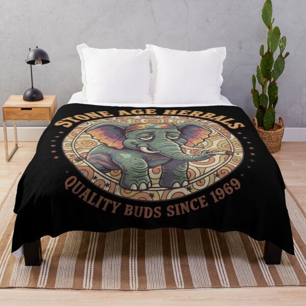 Item preview, Vintage Retro Stoned Elephant - Psychedelic 70s Aesthetic Logo designed and sold by Stone-T .